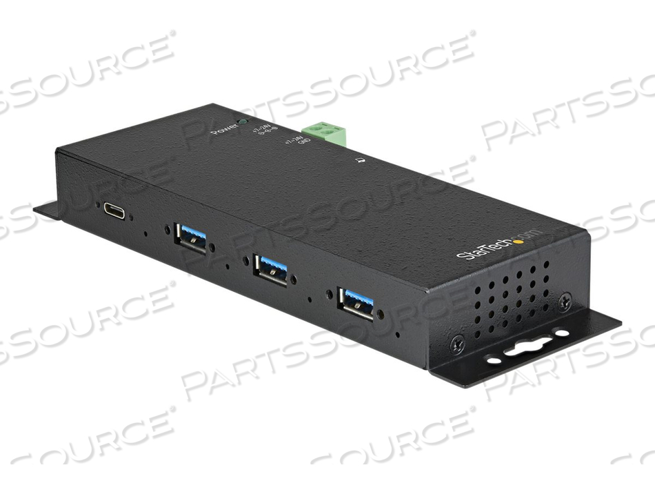 4 PORT USB C HUB 10GBPS, METAL INDUSTRIAL USB 3.2/3.1 GEN 2 TYPE-C HUB, 3A/1C, USB-C OR USB-A HOST, MOUNTABLE, ESD/SURGE (HB31C3A1CME), HUB, by StarTech.com Ltd. 4 PORT USB C HUB 10GBPS, METAL INDUSTRIAL USB 3.2/3.1 GEN 2 TYPE-C HUB, 3A/1C, USB-C OR USB-A HOST, MOUNTABLE, ESD/SURGE (HB31C3A1CME), HUB, by StarTech.com Ltd.