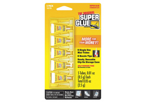 INSTANT ADHESIVE 0.5G TUBE CLEAR PK5 by Super Glue