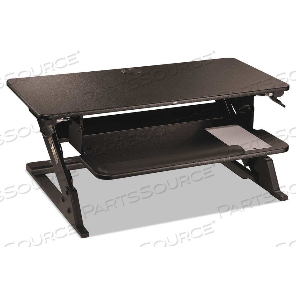 PRECISION STANDING DESK, 35.4" X 22.2" X 6.2" TO 20", BLACK by 3M Consumer