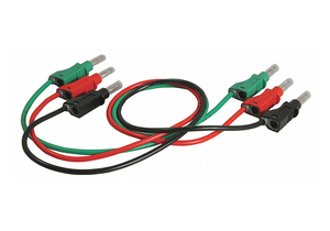 HOOK CLIP TEST LEADS RED/BLACK/GREEN PVC by B&K Precision