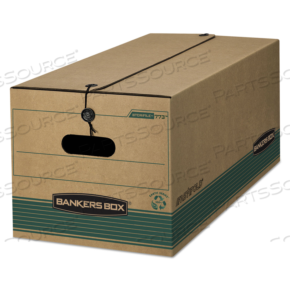 RECYCLED STOR/FILE, LEGAL BOX, 24-1/8"D X 15-1/4"W X 10-3/4"H, KRAFT/GREEN by Bankers Box