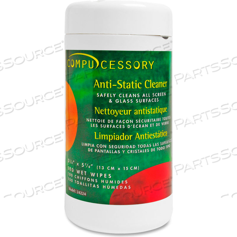 ANTI-STATIC CLEANING WIPES, 100/PACK - CCS 