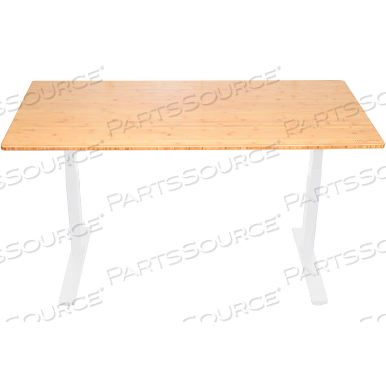 RISE UP ELECTRIC ADJUSTABLE HEIGHT STANDING DESK, BAMBOO TOP & WHITE FRAME by Uncaged Ergonomics RISE UP ELECTRIC ADJUSTABLE HEIGHT STANDING DESK, BAMBOO TOP & WHITE FRAME by Uncaged Ergonomics