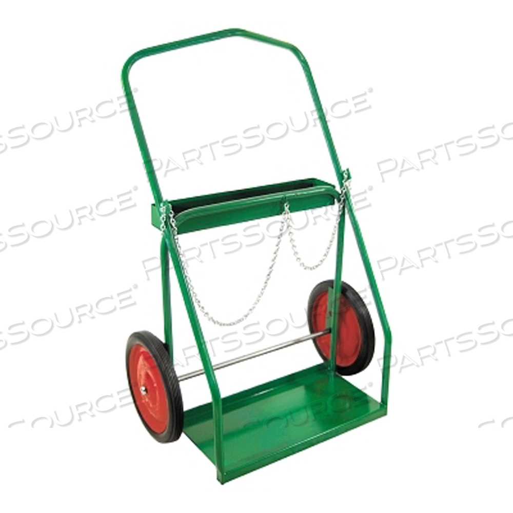 LOW-RAIL FRAME DUAL-CYLINDER CART, 32 IN OD W X 47 IN H, 14 IN DIA X 1.75 IN W SOLID RUBBER (BB) WHEELS, INCL SAFETY CHAIN by Anthony Welded Products LOW-RAIL FRAME DUAL-CYLINDER CART, 32 IN OD W X 47 IN H, 14 IN DIA X 1.75 IN W SOLID RUBBER (BB) WHEELS, INCL SAFETY CHAIN by Anthony Welded Products
