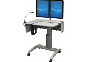 COMPUTER CART GRAY 30 TO 46 H X 42 W by AFC Industries, Inc