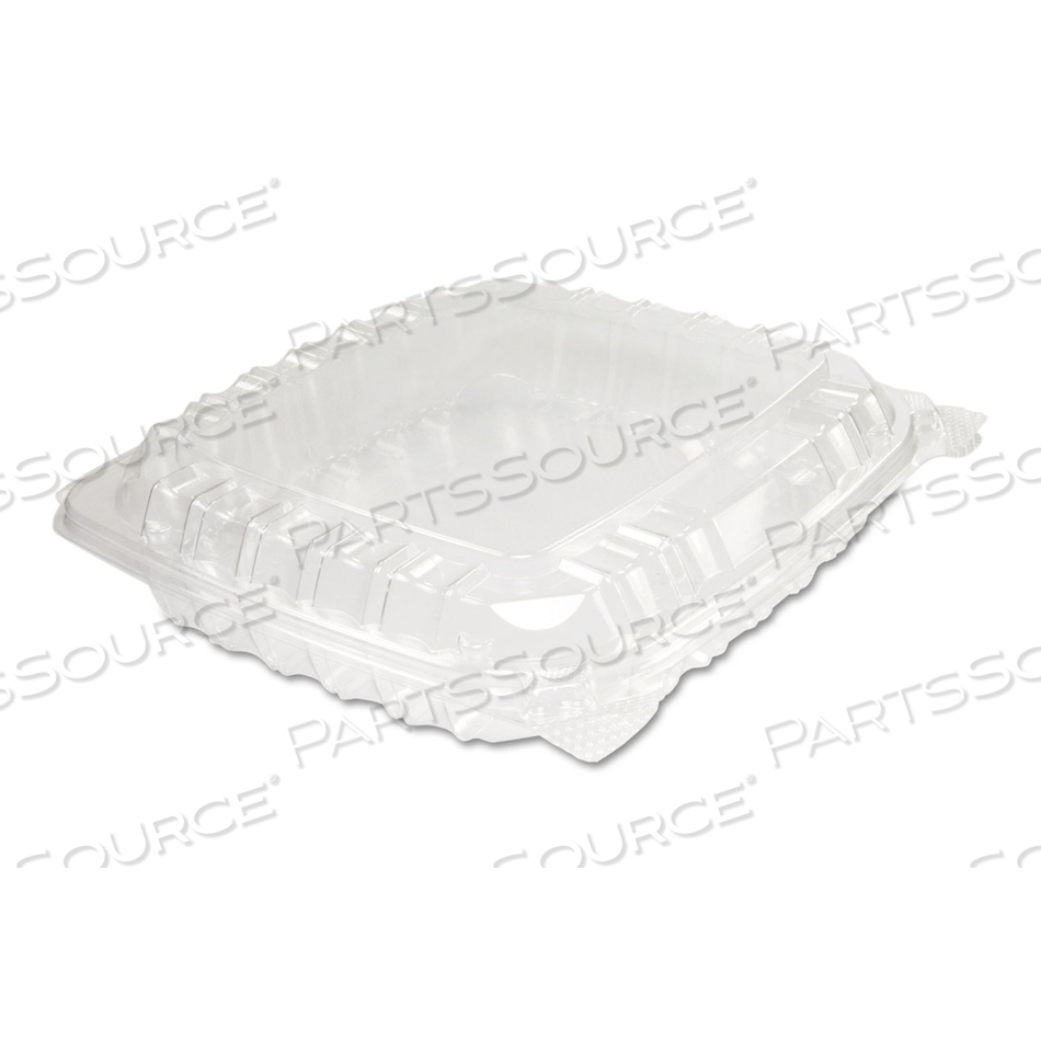 CLEARSEAL HINGED-LID PLASTIC CONTAINERS, 8.31 X 8.31 X 2, CLEAR, PLASTIC, 125/BAG by Dart Container Corporation CLEARSEAL HINGED-LID PLASTIC CONTAINERS, 8.31 X 8.31 X 2, CLEAR, PLASTIC, 125/BAG by Dart Container Corporation