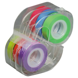 REMOVABLE HIGHLIGHTER TAPE, 0.5" X 720", ASSORTED, 6/PACK by Lee Products