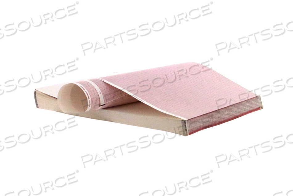 THERMAL CHART PAPER, Z-FOLD, RED GRID, 8.5 IN X 11 IN by Mortara Instrument, Inc