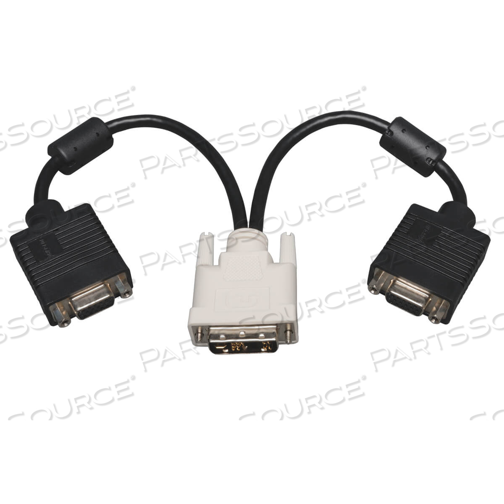 DVI TO VGA Y SPLITTER ADAPTER CABLE DVI-I-M TO 2X HD15-F M/F 1FT by Tripp Lite DVI TO VGA Y SPLITTER ADAPTER CABLE DVI-I-M TO 2X HD15-F M/F 1FT by Tripp Lite