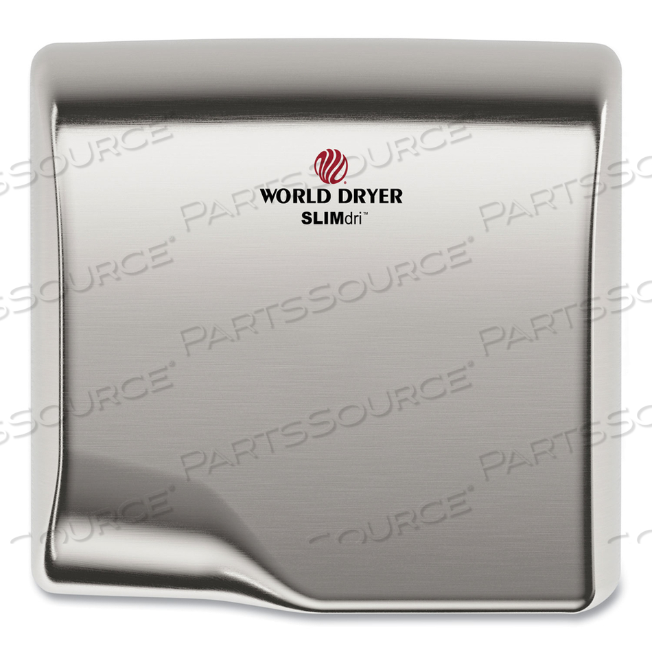 SLIMDRI HAND DRYER, 110-240 V, 13.87 X 13 X 7, BRUSHED STAINLESS STEEL by World Dryer