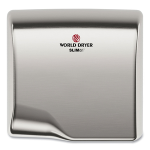 SLIMDRI HAND DRYER, 110-240 V, 13.87 X 13 X 7, BRUSHED STAINLESS STEEL by World Dryer SLIMDRI HAND DRYER, 110-240 V, 13.87 X 13 X 7, BRUSHED STAINLESS STEEL by World Dryer