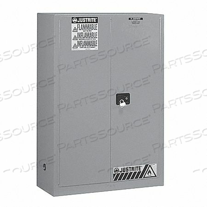 E4576 FLAMMABLE SAFETY CABINET 45 GAL. GRAY by Justrite E4576 FLAMMABLE SAFETY CABINET 45 GAL. GRAY by Justrite