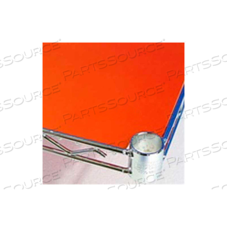 PVC SHELF LINERS - TRIANGLE 18 X 18, ORANGE (2 PACK) 