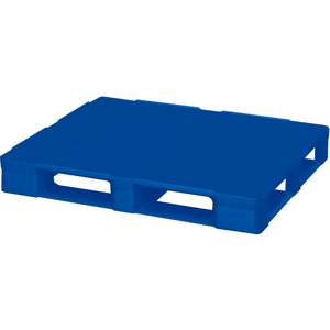 RACKABLE PLASTIC PALLET BLUE 48X40 CLOSED DECK, FDA GRADE, 6 RUNNER, FORK CAP. 4400 LBS. by Nelson