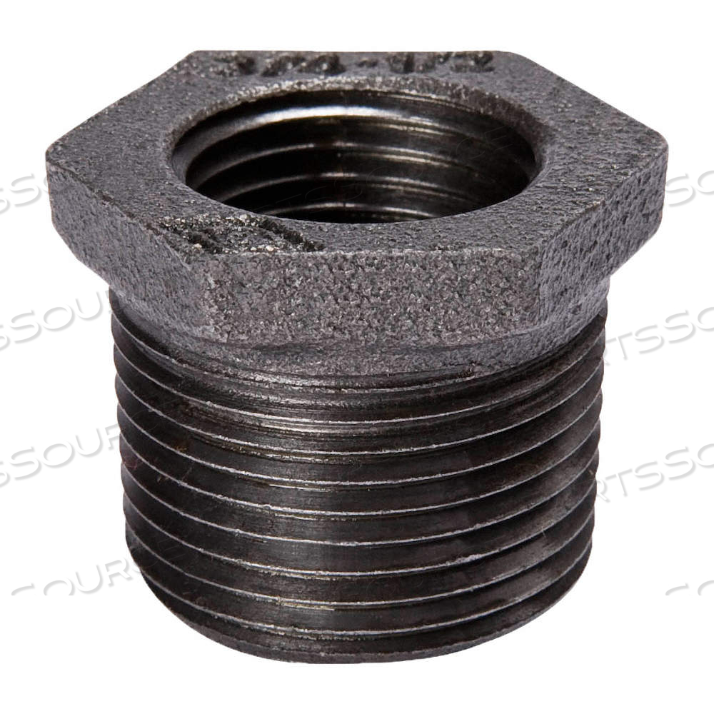 HEX BUSHING, MALLEABLE IRON, 1 1/2 IN X 3/4 IN FITTING PIPE SIZE, MALE NPT X FEMALE NPT, CLASS 150 by Approved Vendor HEX BUSHING, MALLEABLE IRON, 1 1/2 IN X 3/4 IN FITTING PIPE SIZE, MALE NPT X FEMALE NPT, CLASS 150 by Approved Vendor