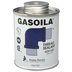 SOFT-SET THREAD SEALANT, 1/2 PINT BRUSH TOP CAN, BLUE/GREEN by Gasoila Chemicals