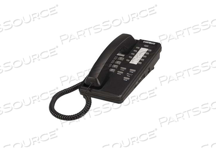 TELEPHONE, BLACK, WALL MOUNTING, 300/600 MSEC FLASH, PULSE, TONE DIALING MODE, 10 BUTTONS 
