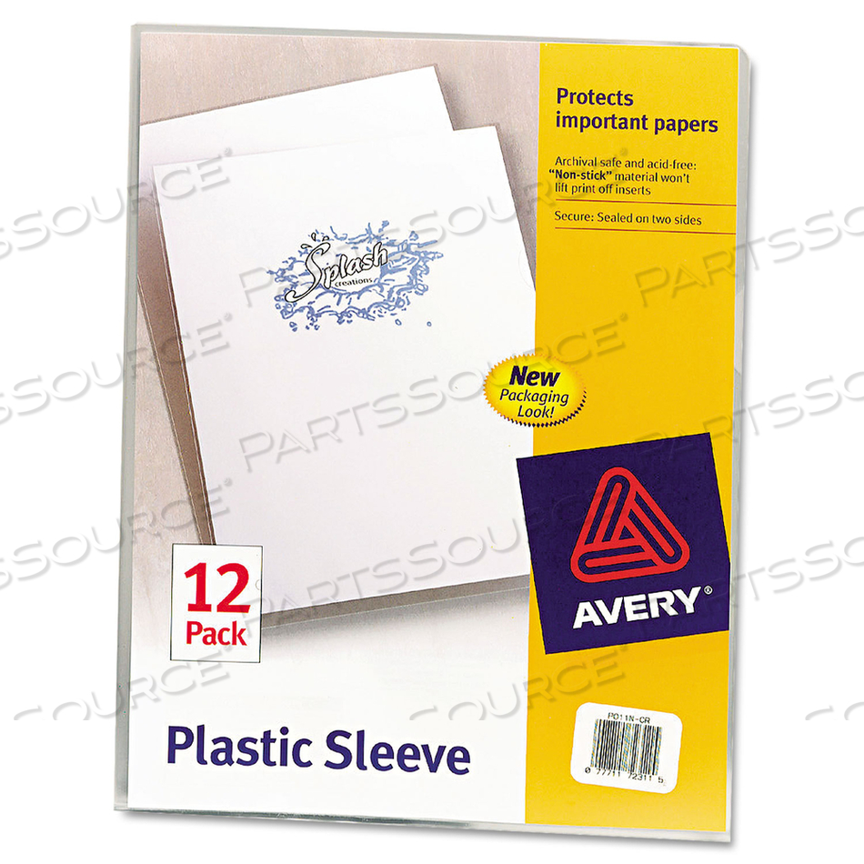 CLEAR PLASTIC SLEEVES, LETTER SIZE, CLEAR by Avery CLEAR PLASTIC SLEEVES, LETTER SIZE, CLEAR by Avery