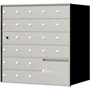 4B+ HORIZONTAL MAILBOX, 33-3/8" H, 25 MAILBOXES, 1 OUTGOING, FRONT LOAD, USPS by Florence Manufacturing Company 4B+ HORIZONTAL MAILBOX, 33-3/8" H, 25 MAILBOXES, 1 OUTGOING, FRONT LOAD, USPS by Florence Manufacturing Company