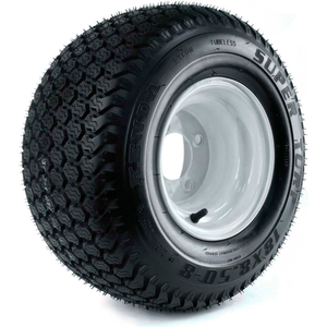 KENDA K500 SUPER TURF TIRE ON 8X7 RIM 4 HOLE WHEEL (4/4) - 18 X 8.50-8 by Martin Wheel Co.