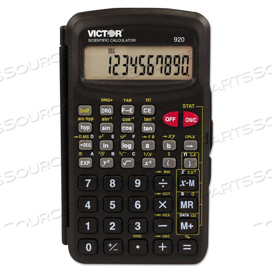 920 COMPACT SCIENTIFIC CALCULATOR WITH HINGED CASE, 10-DIGIT LCD by Victor Technology, LLC