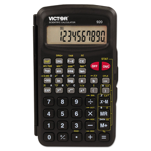 920 COMPACT SCIENTIFIC CALCULATOR WITH HINGED CASE, 10-DIGIT LCD by Victor Technology, LLC 920 COMPACT SCIENTIFIC CALCULATOR WITH HINGED CASE, 10-DIGIT LCD by Victor Technology, LLC