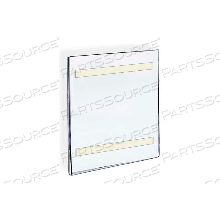 VERT. WALL MOUNT ACRYLIC SIGN HOLDER W/ ADHESIVE TAPE-5.5" X 8.5" - PKG QTY 10 by Azar International