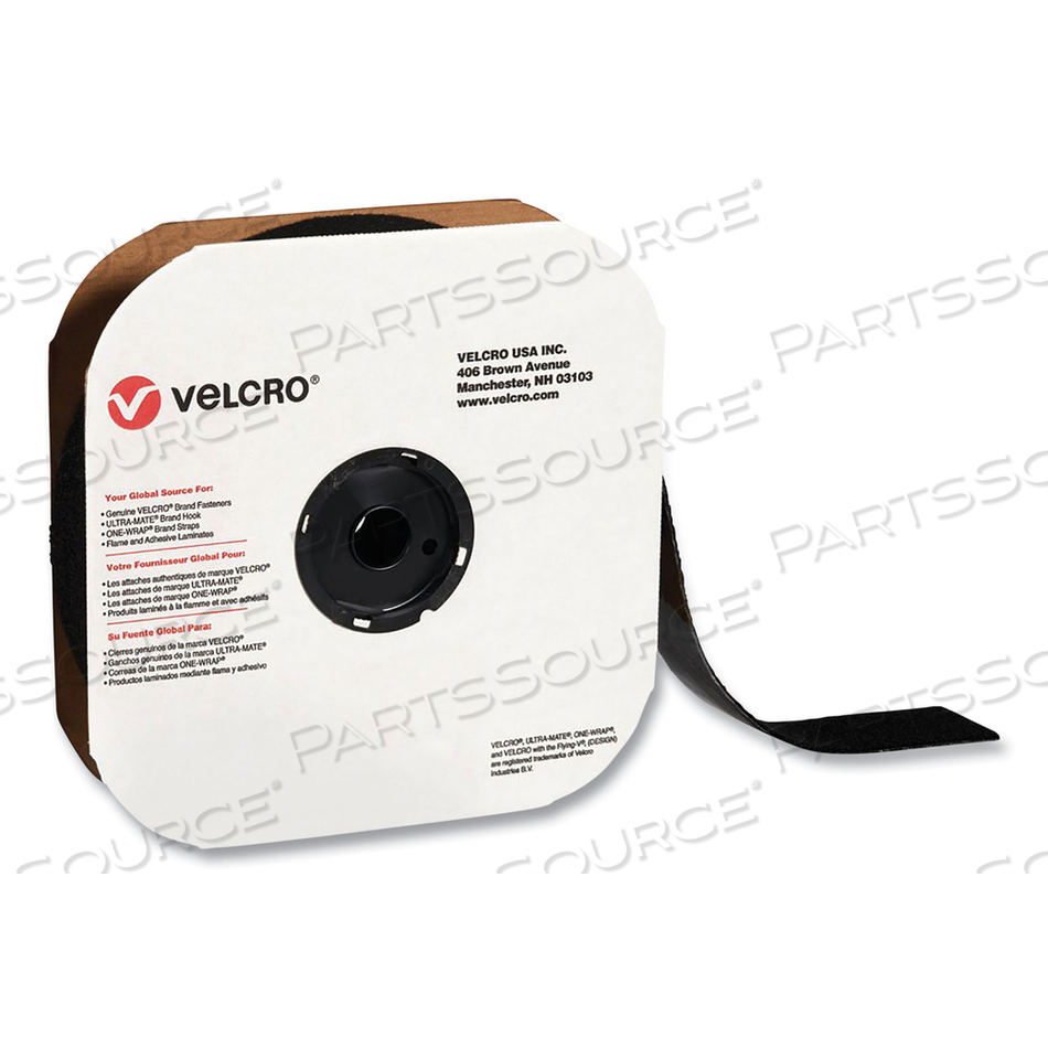 STICKY-BACK FASTENERS, LOOP SIDE, 2" X 75 FT, BLACK by Velcro STICKY-BACK FASTENERS, LOOP SIDE, 2" X 75 FT, BLACK by Velcro