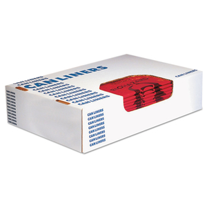 HEALTHCARE BIOHAZARD PRINTED CAN LINERS, 8-10 GAL, 1.3 MIL, 24" X 23", RED, 500/CARTON by Heritage