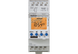 ELECTR. TIMER DIN RAIL 24HR/7D 2 CHN. by Theben