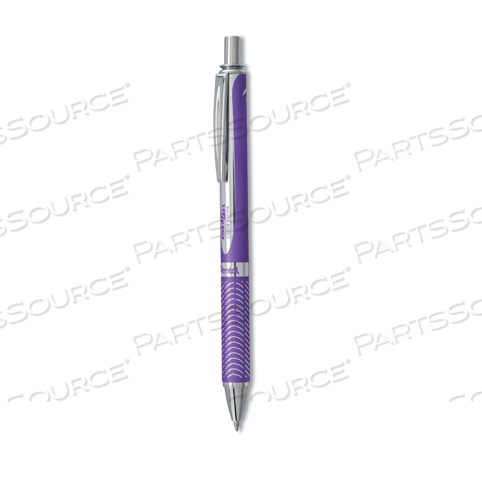 ENERGEL ALLOY RT GEL PEN, RETRACTABLE, MEDIUM 0.7 MM, VIOLET INK, VIOLET BARREL by Pentel of America ENERGEL ALLOY RT GEL PEN, RETRACTABLE, MEDIUM 0.7 MM, VIOLET INK, VIOLET BARREL by Pentel of America