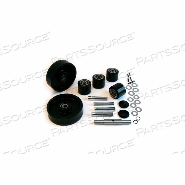 COMPLETE WHEEL KIT FOR MANUAL PALLET JACK - FITS AMERICAN LIFTS LITTLE MULE MODEL by GPS - Generic Parts Service