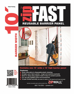 BARRIER PANEL 10FTLX12FTH WHITE by ZipWall