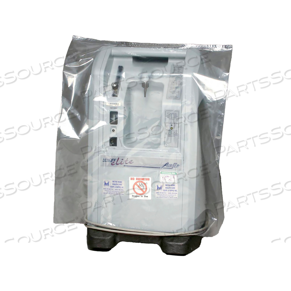 56 L X 28 W X 22IN D 1 MIL CLEAR LDPE GENERAL EQUIPMENT COVER FOR CONCENTRATOR/VENTILATOR/LOX SYSTEM by LK Packaging 56 L X 28 W X 22IN D 1 MIL CLEAR LDPE GENERAL EQUIPMENT COVER FOR CONCENTRATOR/VENTILATOR/LOX SYSTEM by LK Packaging