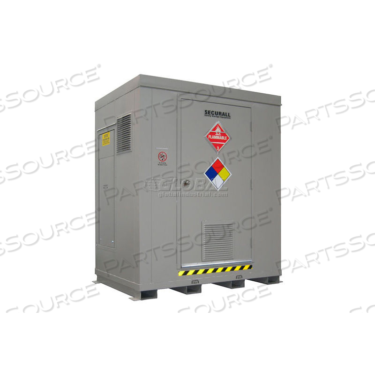 OUTDOOR HAZARDOUS CHEMICAL STORAGE BUILDING - 6 DRUM by Securall OUTDOOR HAZARDOUS CHEMICAL STORAGE BUILDING - 6 DRUM by Securall