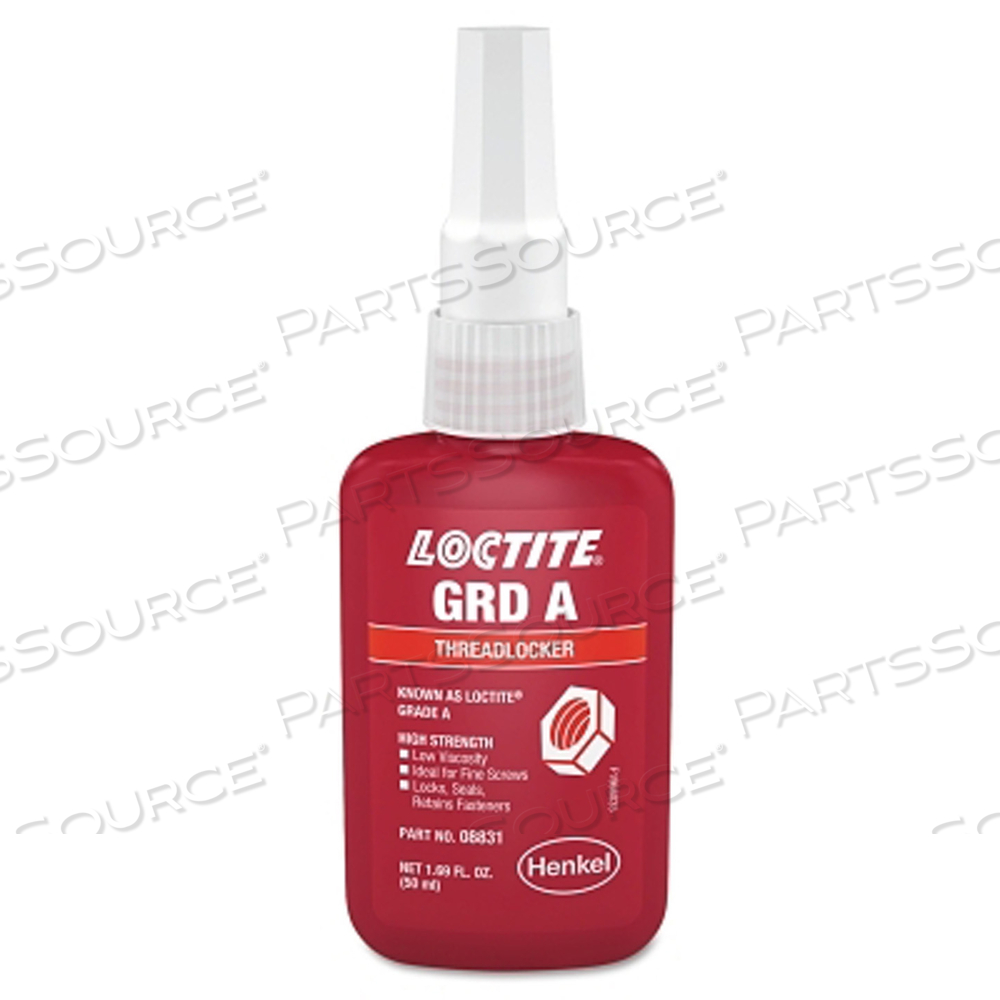 GRADE A THREADLOCKER, 50 ML, RED by Loctite Brand GRADE A THREADLOCKER, 50 ML, RED by Loctite Brand