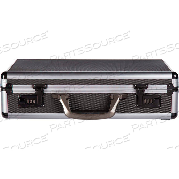 GUN METAL FINISH ATTACHΘ CASE- 18''L X 13''H X 5''W 