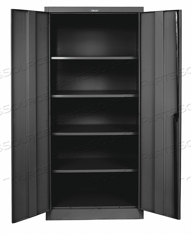 400 SERIES STORAGE CABINET, 36"WX24"DX72"H, EBONY, ASSEMBLED by Hallowell 400 SERIES STORAGE CABINET, 36"WX24"DX72"H, EBONY, ASSEMBLED by Hallowell