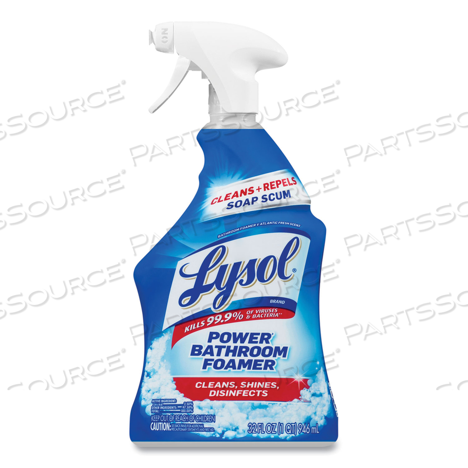 DISINFECTANT POWER BATHROOM FOAMER, LIQUID, ATLANTIC FRESH, 32 OZ SPRAY BOTTLE by Lysol DISINFECTANT POWER BATHROOM FOAMER, LIQUID, ATLANTIC FRESH, 32 OZ SPRAY BOTTLE by Lysol