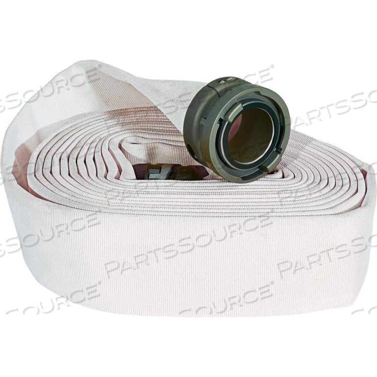 JAFLINE DOUBLE JACKET FIRE HOSE, 2-1/2" X 50 FT, 400 PSI, WHITE by Armored Textiles