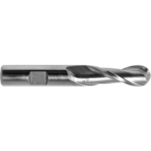 1" DIA., 1" SHANK, 2-1/4" LOC, 4-3/4" OAL, 2 FLUTE COBALT BALL SINGLE END MILL, UNCOATED by Melin Tool Company