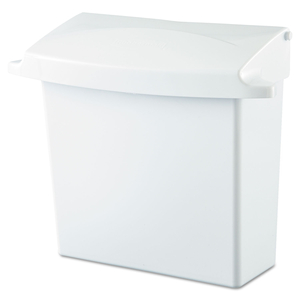 SANITARY NAPKIN RECEPTACLE WITH RIGID LINER, PLASTIC, WHITE by Rubbermaid Medical Division