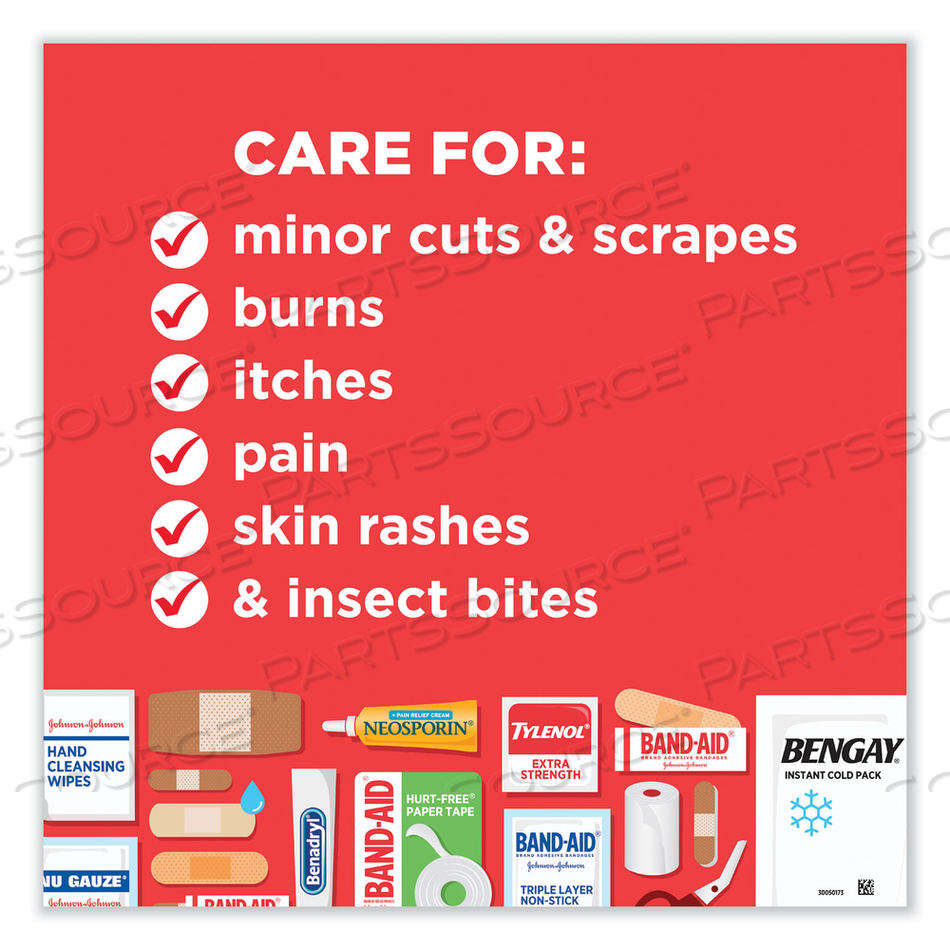 ALL-PURPOSE FIRST AID KIT, 160 PIECES, PLASTIC CASE by Johnson & Johnson Consumer