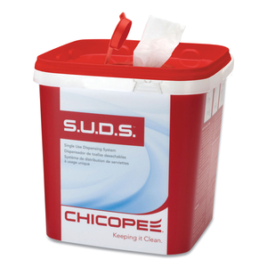 S.U.D.S BUCKET WITH LID, 7.5 X 7.5 X 8, RED/WHITE, 3/CARTON by Chicopee