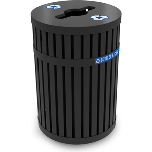 COMMERCIAL ZONE ARCHTEC PARKVIEW 3 RECYCLING CONTAINER W/ RECYCLE LID, 45 GALLON BLACK by Dci Marketing COMMERCIAL ZONE ARCHTEC PARKVIEW 3 RECYCLING CONTAINER W/ RECYCLE LID, 45 GALLON BLACK by Dci Marketing