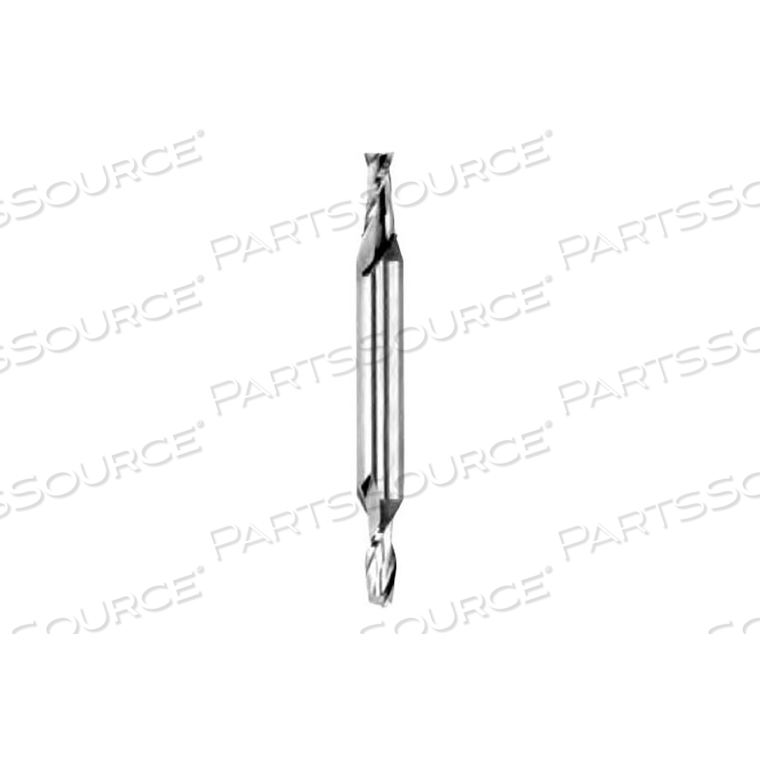 1/8" DIA., 3/8" SHANK, 3/8" LOC, 3-1/16" OAL, 2 FLUTE SOLID CARBIDE DOUBLE END MILL, ALTIN, FLAT by Melin Tool Company