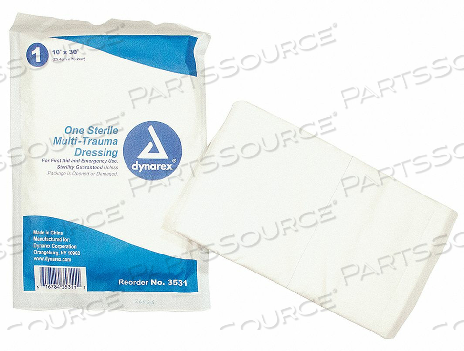 MULTI-TRAUMA DRESSING 10INW X 30INL PK50 by Dynarex