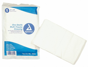 MULTI-TRAUMA DRESSING 10INW X 30INL PK50 by Dynarex MULTI-TRAUMA DRESSING 10INW X 30INL PK50 by Dynarex