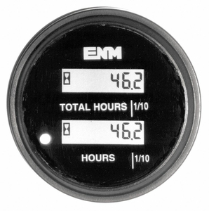 HOUR METER LCD 80-265 VAC FLUSH MOUNT by ENM