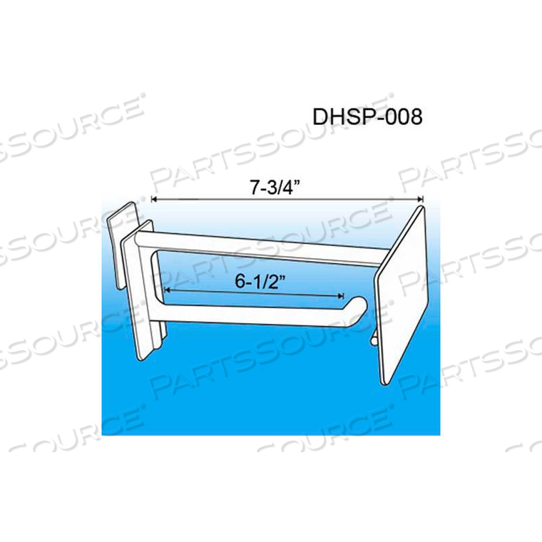 POWER PANEL DISPLAY HOOK W/SCAN PLATE, 8"L, WHITE 